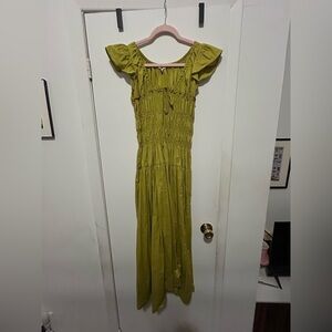 Moon River Olive Maxi Dress